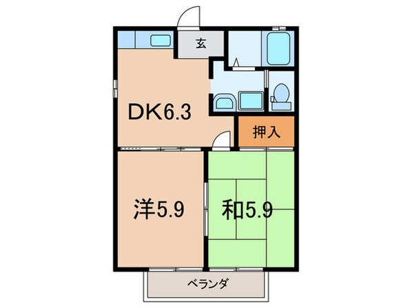 ばらハイツの物件間取画像